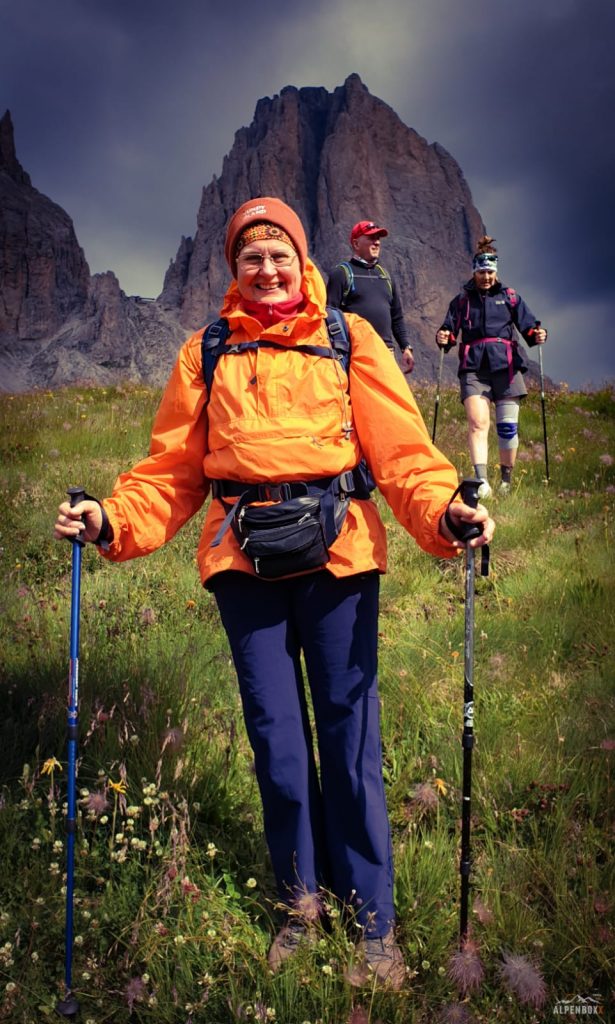 Radiant Mountain Walking Girl